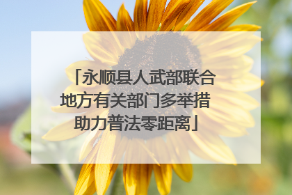 永顺县人武部联合地方有关部门多举措助力普法零距离
