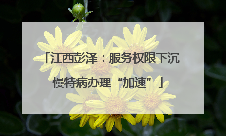 江西彭泽：服务权限下沉 慢特病办理“加速”