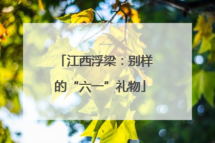 江西浮梁:别样的“六一”礼物