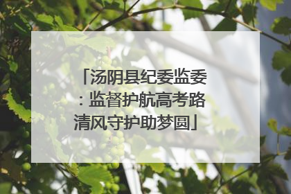 汤阴县纪委监委：监督护航高考路清风守护助梦圆