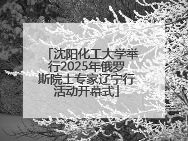 沈阳化工大学举行2025年俄罗斯院士专家辽宁行活动开幕式