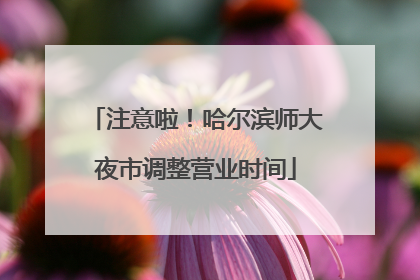 注意啦！哈尔滨师大夜市调整营业时间