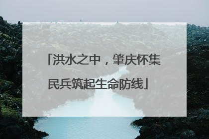 洪水之中，肇庆怀集民兵筑起生命防线