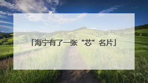 海宁有了一张“芯”名片