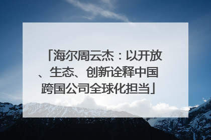 海尔周云杰：以开放、生态、创新诠释中国跨国公司全球化担当