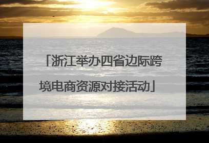 浙江举办四省边际跨境电商资源对接活动