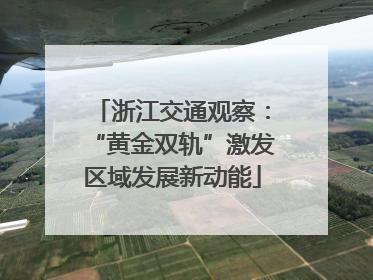 浙江交通观察：“黄金双轨”激发区域发展新动能