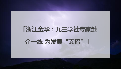 浙江金华：九三学社专家赴企一线 为发展“支招”