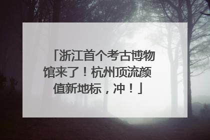 浙江首个考古博物馆来了！杭州顶流颜值新地标，冲！