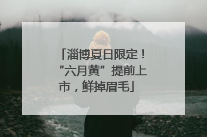淄博夏日限定！“六月黄”提前上市，鲜掉眉毛
