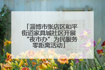 淄博市张店区和平街道家具城社区开展“夜市办”为民服务零距离活动