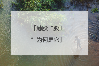 港股“股王”为何是它