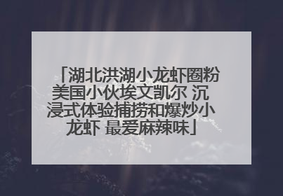湖北洪湖小龙虾圈粉美国小伙埃文凯尔 沉浸式体验捕捞和爆炒小龙虾 最爱麻辣味