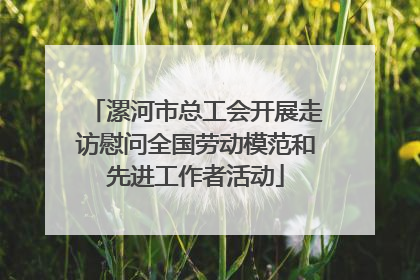 漯河市总工会开展走访慰问全国劳动模范和先进工作者活动