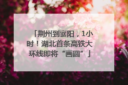 荆州到襄阳，1小时！湖北首条高铁大环线即将“画圆”