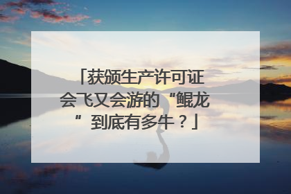 获颁生产许可证 会飞又会游的“鲲龙”到底有多牛？
