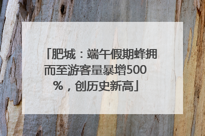 肥城：端午假期蜂拥而至游客量暴增500%，创历史新高