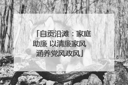 自贡沿滩：家庭助廉 以清廉家风涵养党风政风