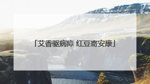 艾香驱病瘴 红豆寄安康