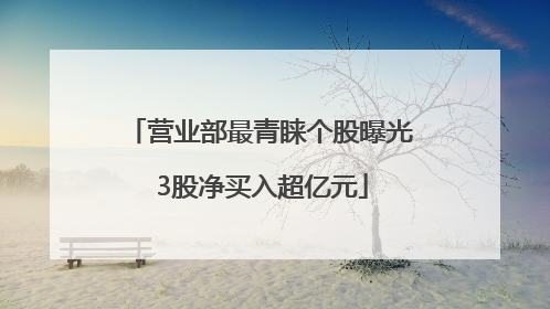 营业部最青睐个股曝光 3股净买入超亿元