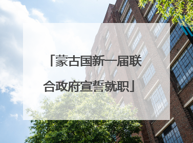 蒙古国新一届联合政府宣誓就职