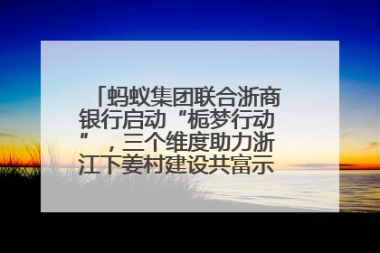 蚂蚁集团联合浙商银行启动“栀梦行动”，三个维度助力浙江下姜村建设共富示范区示范点