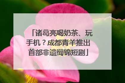 诸葛亮喝奶茶、玩手机？成都青羊推出首部非遗蜀锦短剧