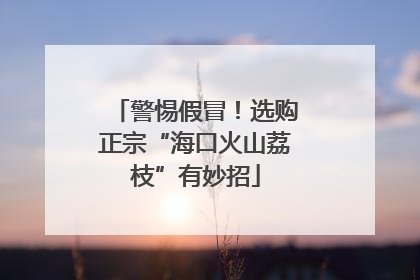 警惕假冒！选购正宗“海口火山荔枝”有妙招