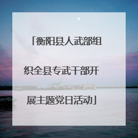 衡阳县人武部组织全县专武干部开展主题党日活动