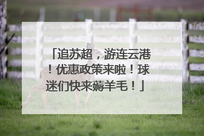追苏超，游连云港！优惠政策来啦！球迷们快来薅羊毛！