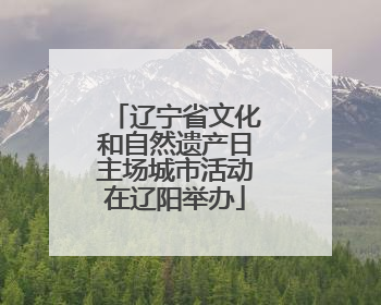 辽宁省文化和自然遗产日主场城市活动在辽阳举办
