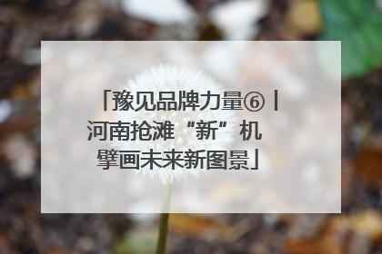 豫见品牌力量⑥丨河南抢滩“新”机 擘画未来新图景