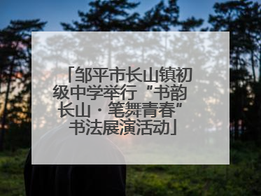 邹平市长山镇初级中学举行“书韵长山・笔舞青春” 书法展演活动