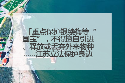 重点保护银缕梅等“国宝”，不得擅自引进、释放或丢弃外来物种……江苏立法保护身边的生物“朋友圈”