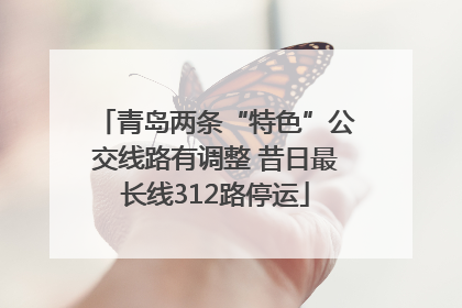 青岛两条“特色”公交线路有调整 昔日最长线312路停运