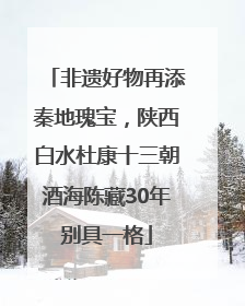 非遗好物再添秦地瑰宝，陕西白水杜康十三朝酒海陈藏30年别具一格