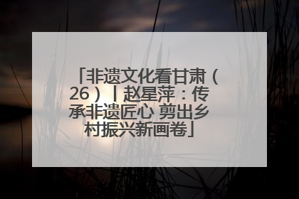 非遗文化看甘肃（26）丨赵星萍：传承非遗匠心 剪出乡村振兴新画卷