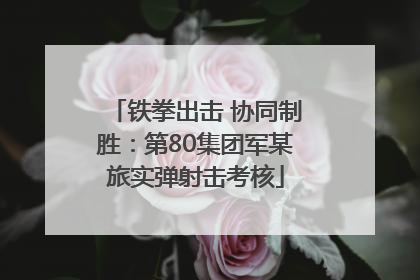 铁拳出击 协同制胜：第80集团军某旅实弹射击考核