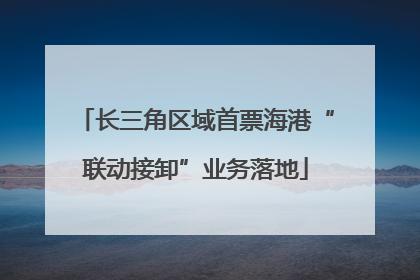 长三角区域首票海港“联动接卸”业务落地