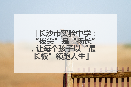 长沙市实验中学：“拔尖”是“扬长”，让每个孩子以“最长板”领跑人生