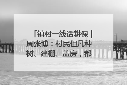 镇村一线话耕保｜周张博：村民但凡种树、建棚、盖房，都要向街道报批