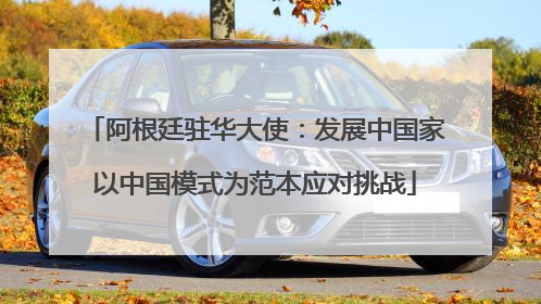 阿根廷驻华大使：发展中国家以中国模式为范本应对挑战