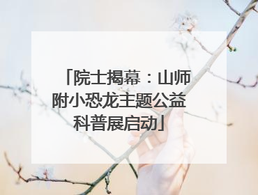 院士揭幕：山师附小恐龙主题公益科普展启动