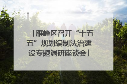 雁峰区召开“十五五”规划编制法治建设专题调研座谈会
