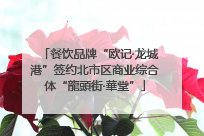 餐饮品牌“欧记·龙城港”签约北市区商业综合体“龍頭街·華堂”