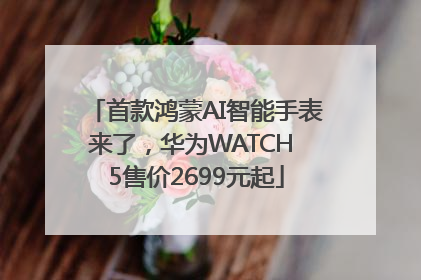 首款鸿蒙AI智能手表来了，华为WATCH 5售价2699元起