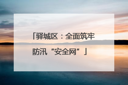 驿城区：全面筑牢防汛“安全网”