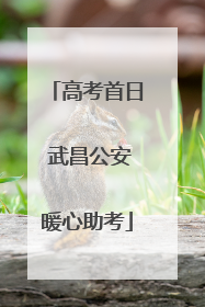 高考首日 武昌公安暖心助考