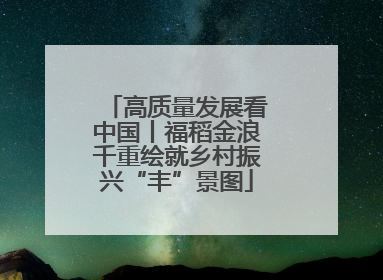 高质量发展看中国丨福稻金浪千重绘就乡村振兴“丰”景图
