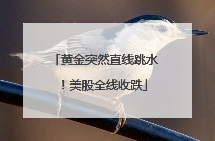 黄金突然直线跳水！美股全线收跌